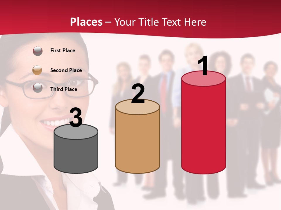 Businesswoman Business Team PowerPoint Template