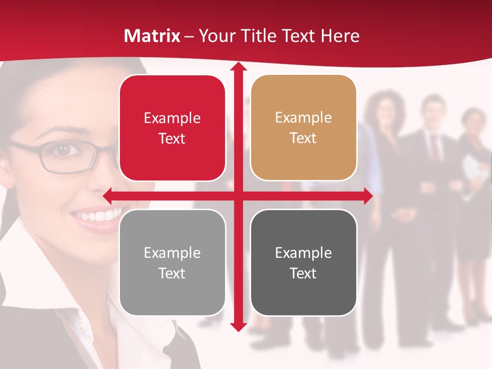 Businesswoman Business Team PowerPoint Template