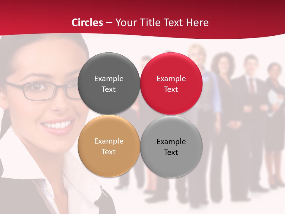 Businesswoman Business Team PowerPoint Template
