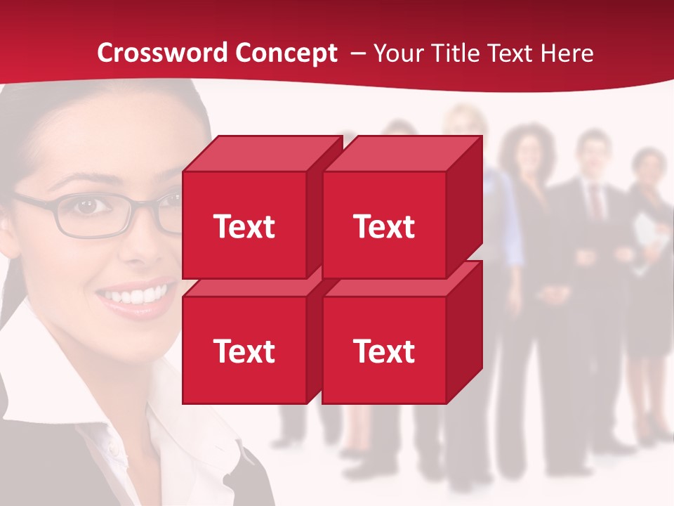 Businesswoman Business Team PowerPoint Template