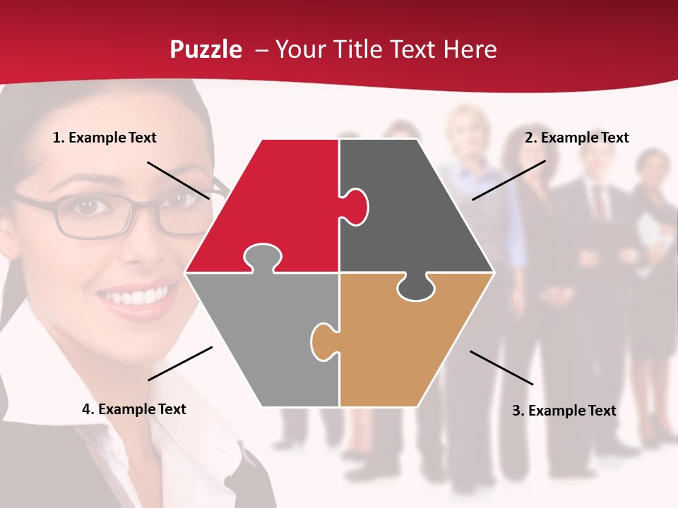 Businesswoman Business Team PowerPoint Template