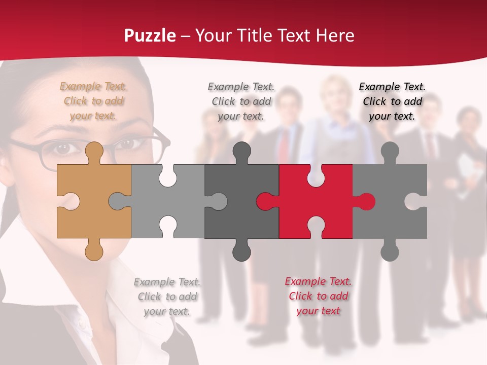 Businesswoman Business Team PowerPoint Template