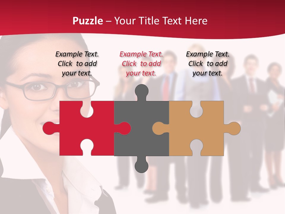 Businesswoman Business Team PowerPoint Template