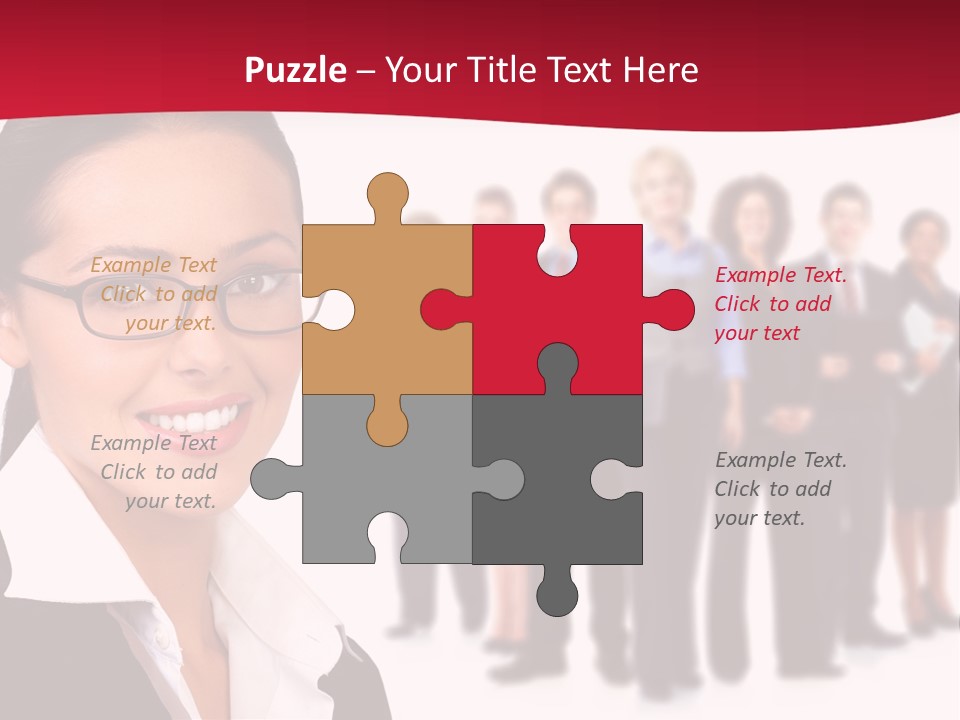 Businesswoman Business Team PowerPoint Template