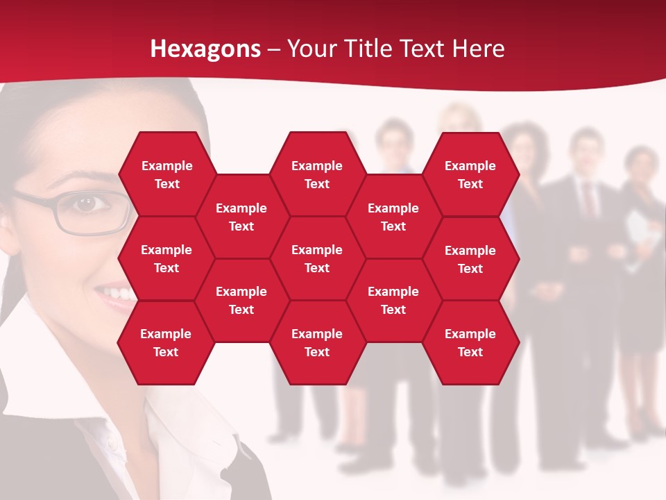 Businesswoman Business Team PowerPoint Template