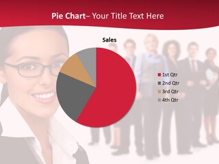 Businesswoman Business Team PowerPoint Template