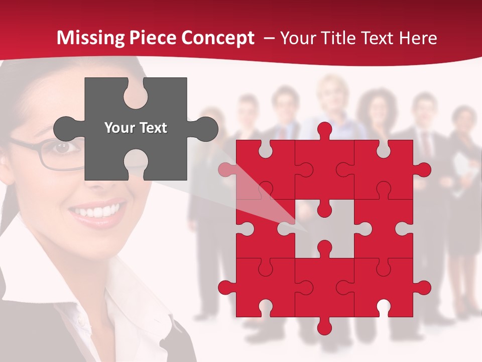 Businesswoman Business Team PowerPoint Template