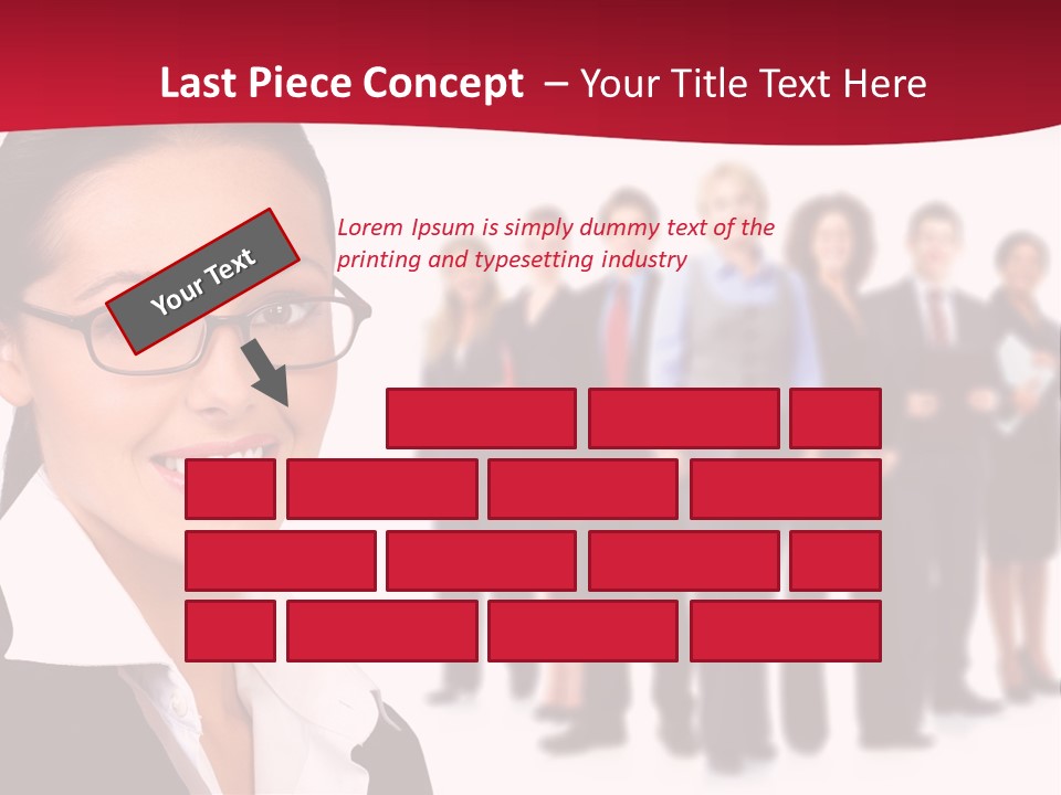 Businesswoman Business Team PowerPoint Template