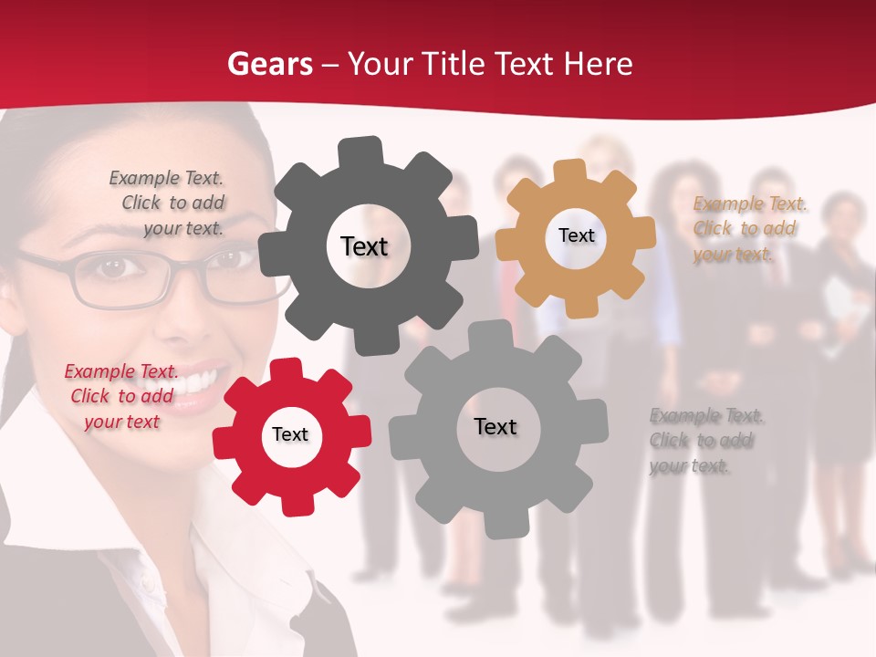 Businesswoman Business Team PowerPoint Template