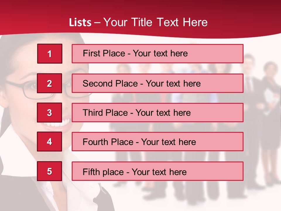 Businesswoman Business Team PowerPoint Template