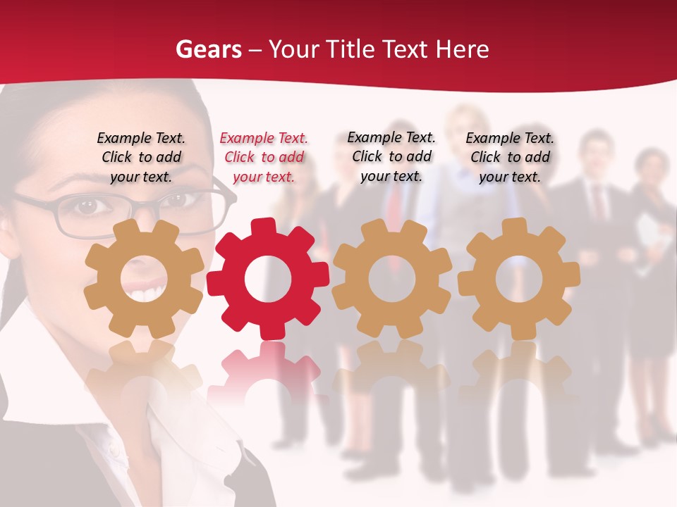 Businesswoman Business Team PowerPoint Template