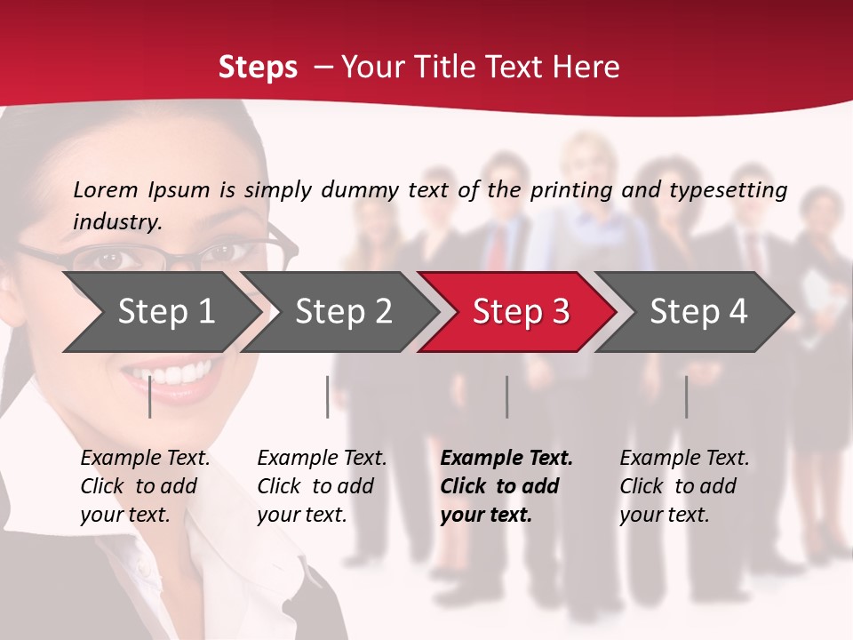 Businesswoman Business Team PowerPoint Template