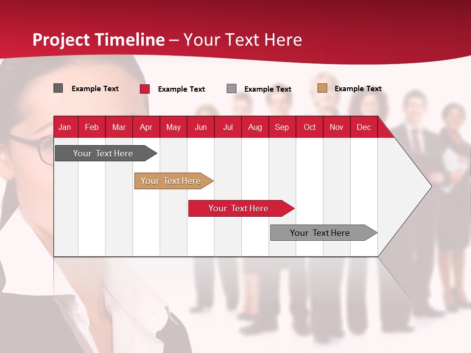 Businesswoman Business Team PowerPoint Template