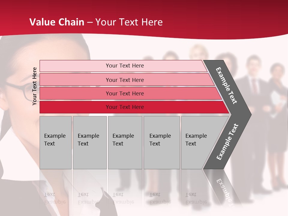 Businesswoman Business Team PowerPoint Template