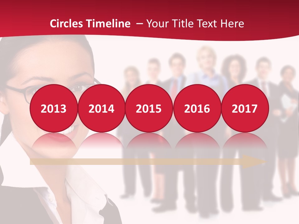 Businesswoman Business Team PowerPoint Template