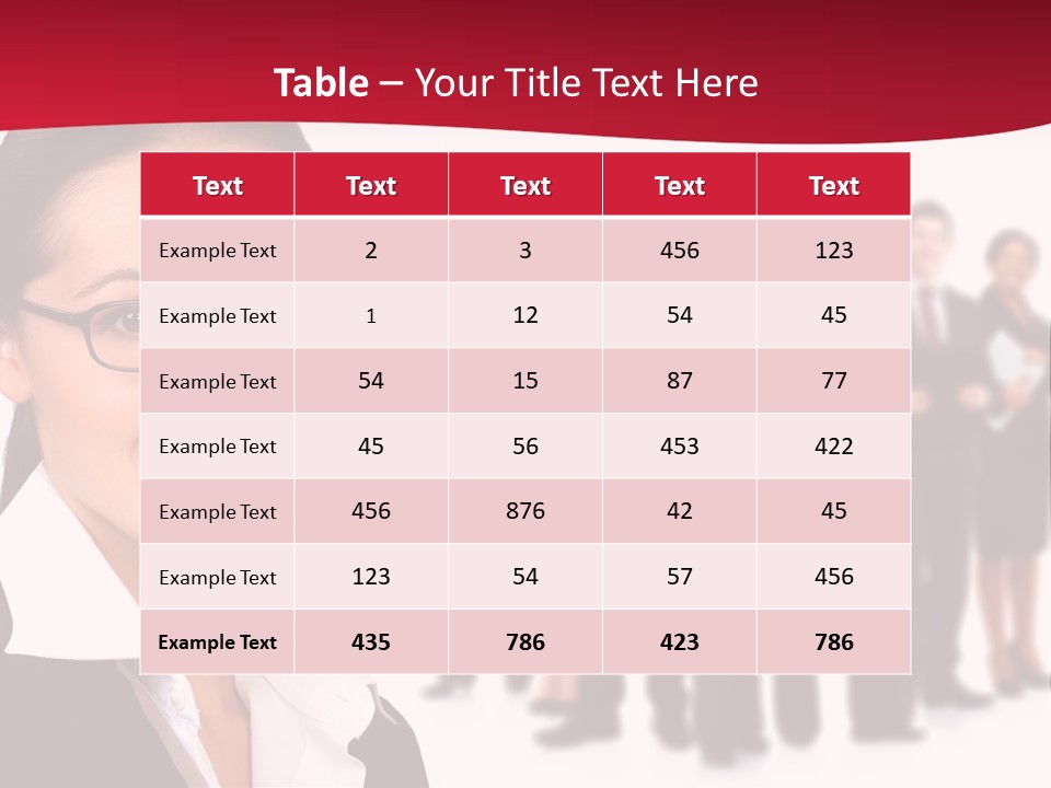 Businesswoman Business Team PowerPoint Template