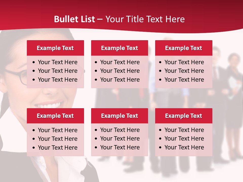 Businesswoman Business Team PowerPoint Template