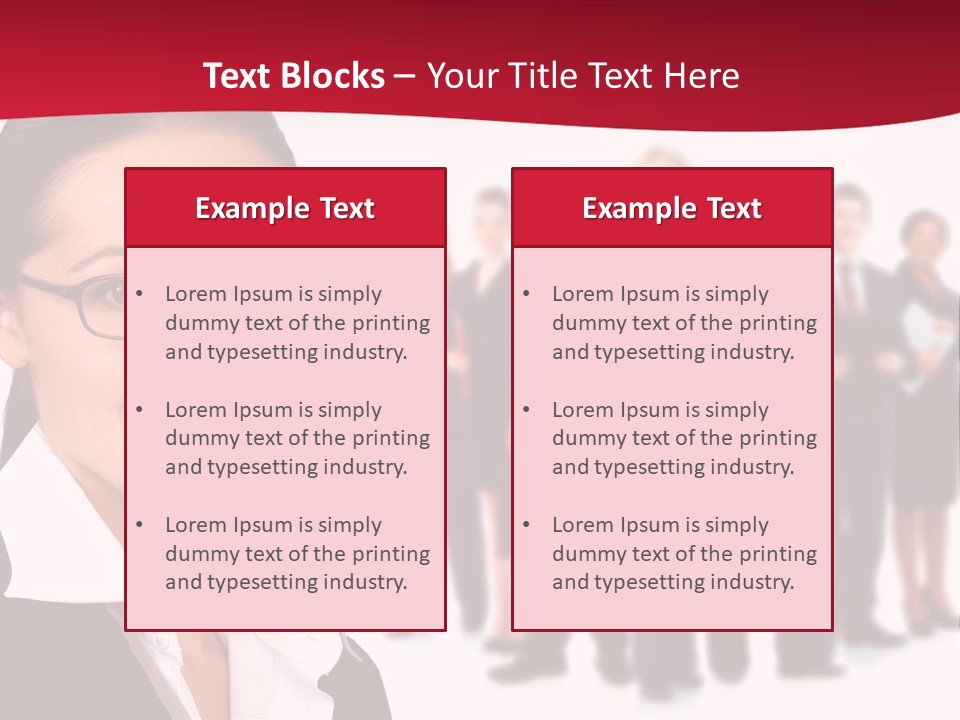 Businesswoman Business Team PowerPoint Template