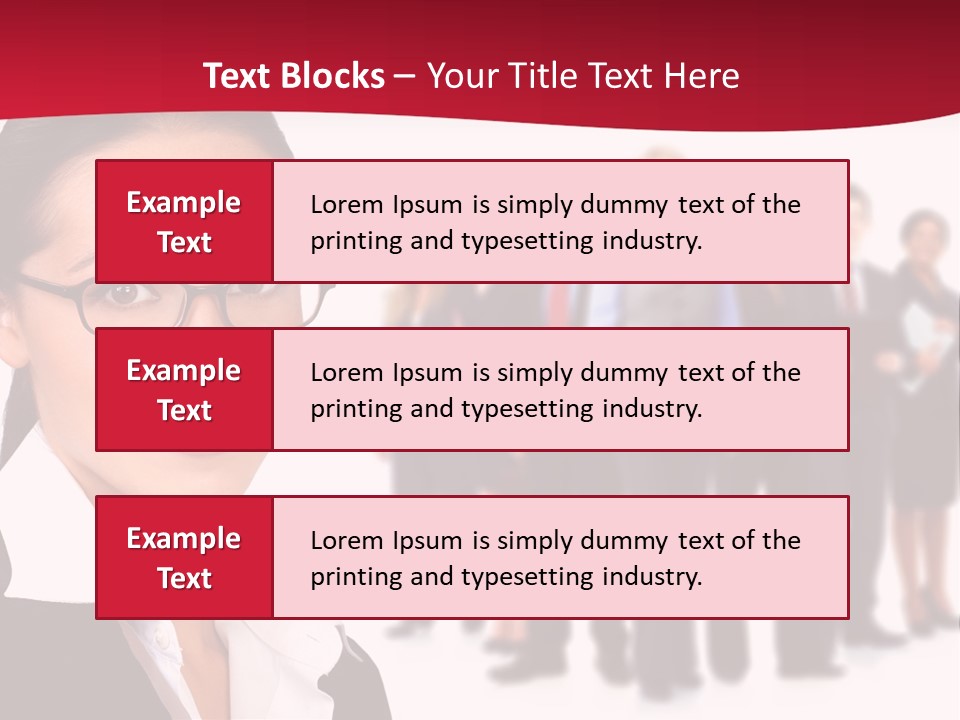 Businesswoman Business Team PowerPoint Template