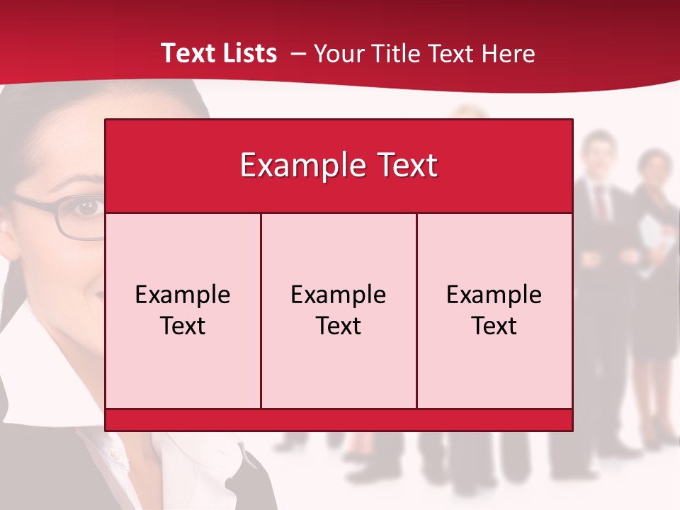 Businesswoman Business Team PowerPoint Template