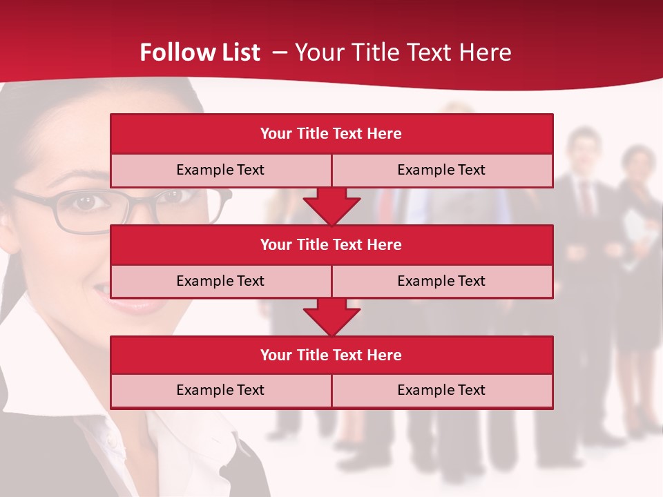 Businesswoman Business Team PowerPoint Template