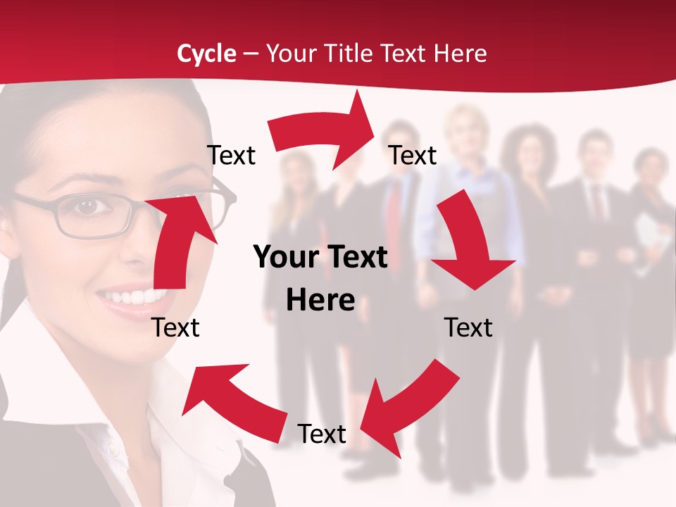 Businesswoman Business Team PowerPoint Template