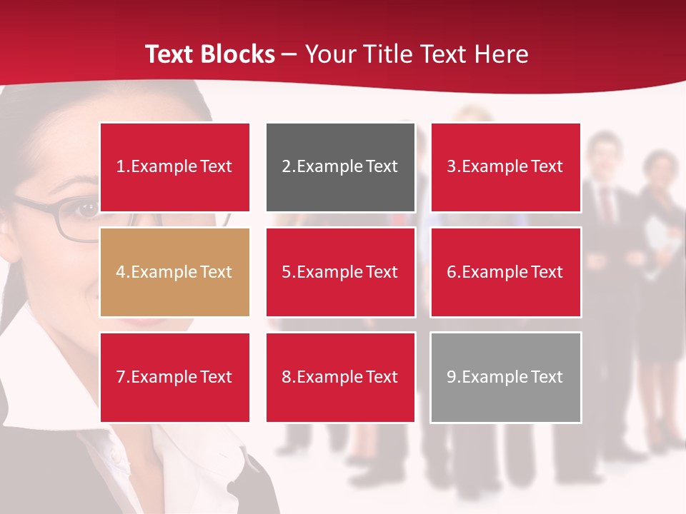 Businesswoman Business Team PowerPoint Template