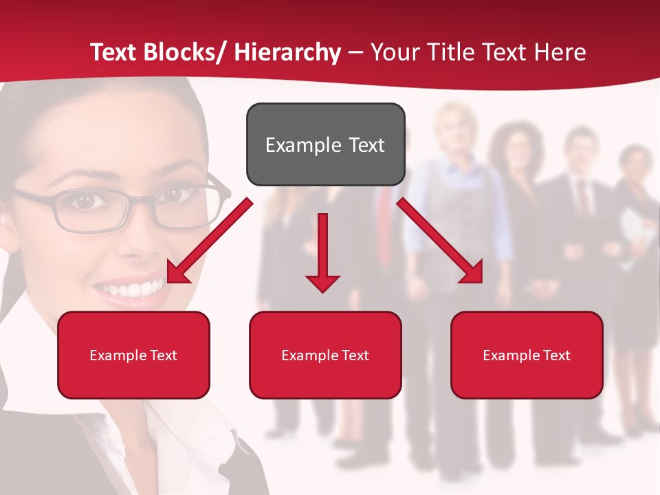 Businesswoman Business Team PowerPoint Template