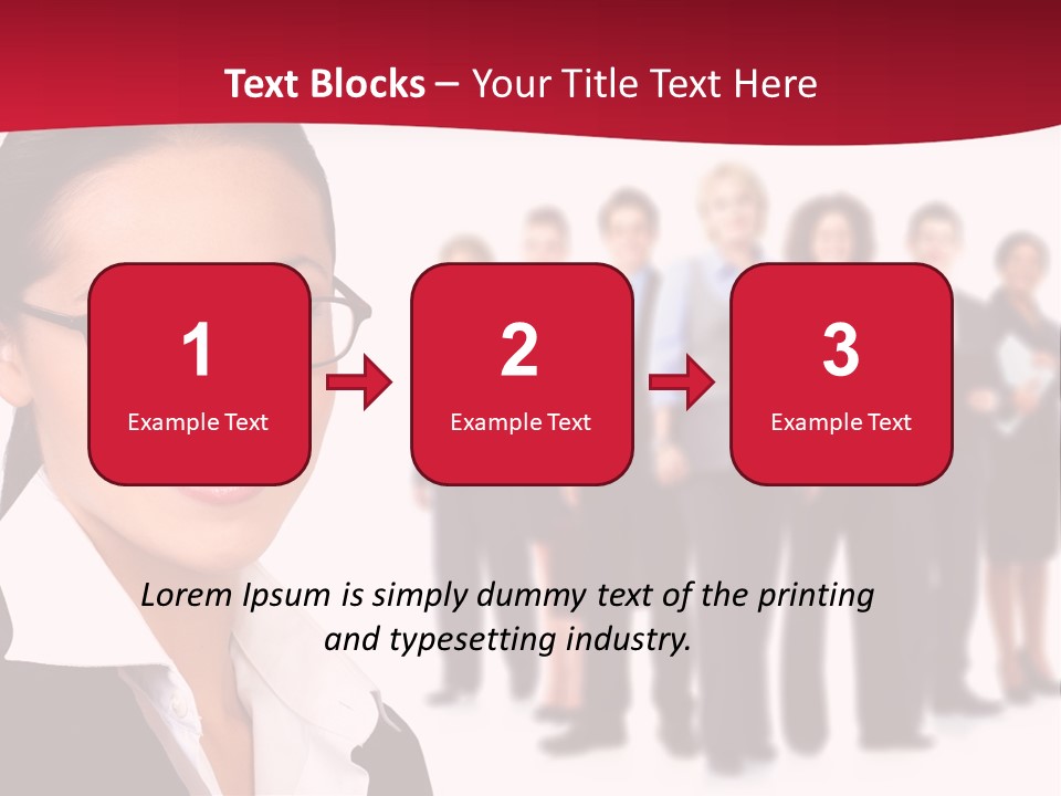 Businesswoman Business Team PowerPoint Template