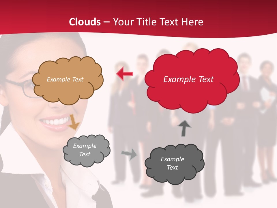 Businesswoman Business Team PowerPoint Template