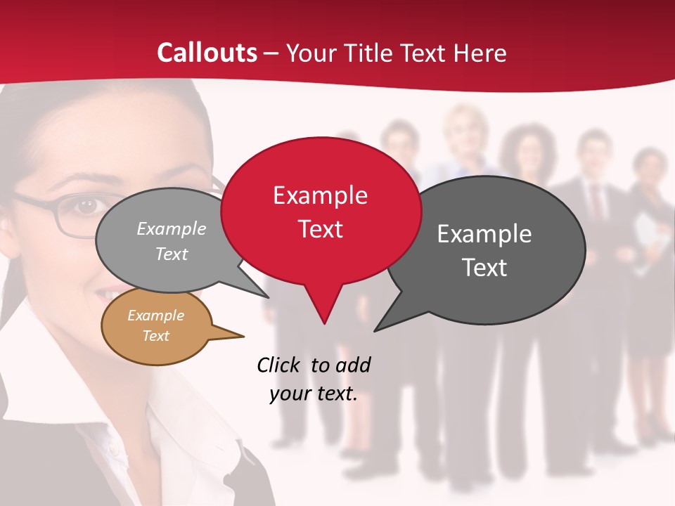 Businesswoman Business Team PowerPoint Template