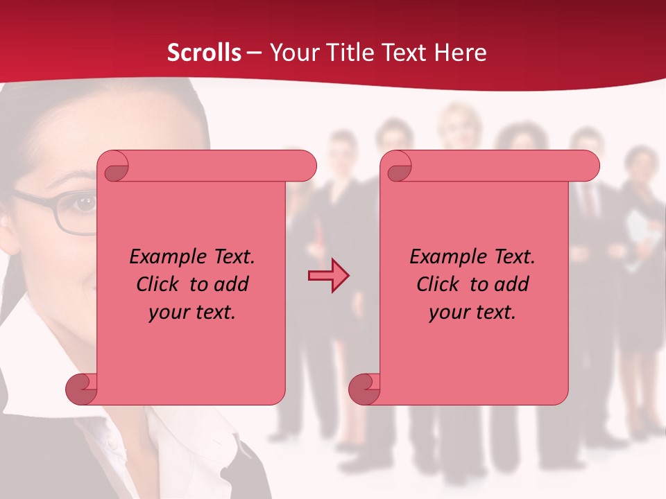 Businesswoman Business Team PowerPoint Template