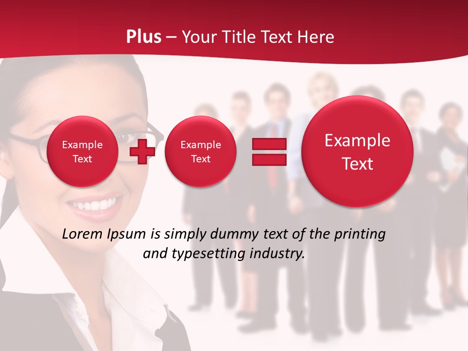 Businesswoman Business Team PowerPoint Template