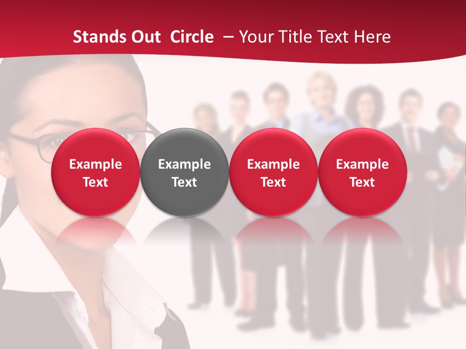 Businesswoman Business Team PowerPoint Template