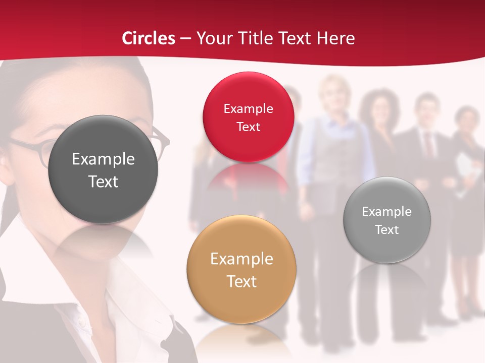 Businesswoman Business Team PowerPoint Template