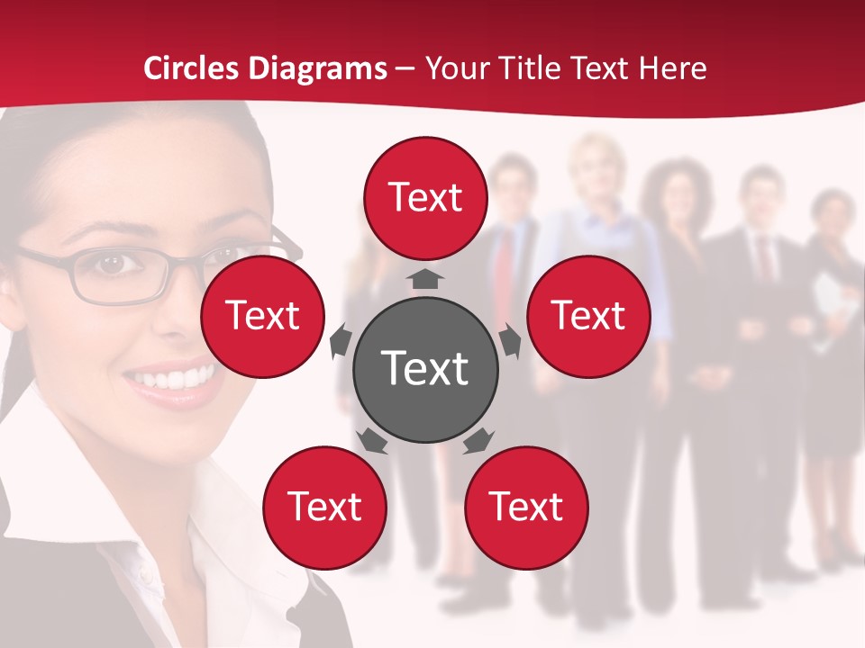 Businesswoman Business Team PowerPoint Template