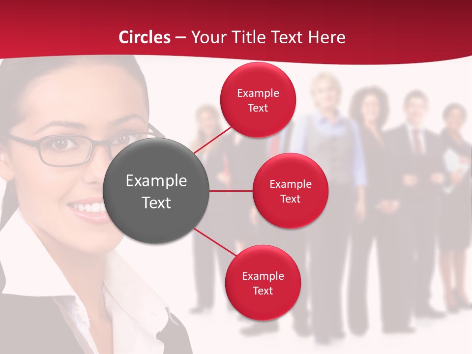 Businesswoman Business Team PowerPoint Template