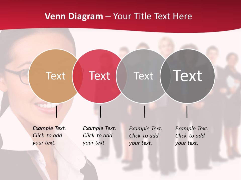 Businesswoman Business Team PowerPoint Template