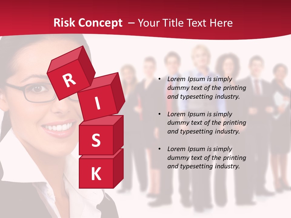 Businesswoman Business Team PowerPoint Template