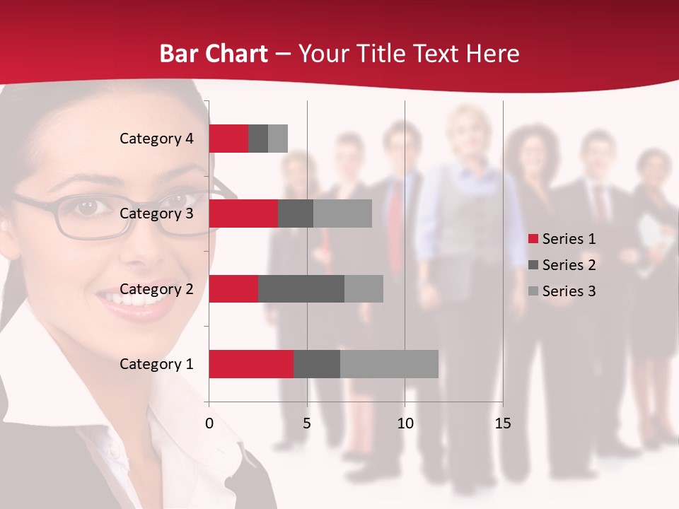 Businesswoman Business Team PowerPoint Template