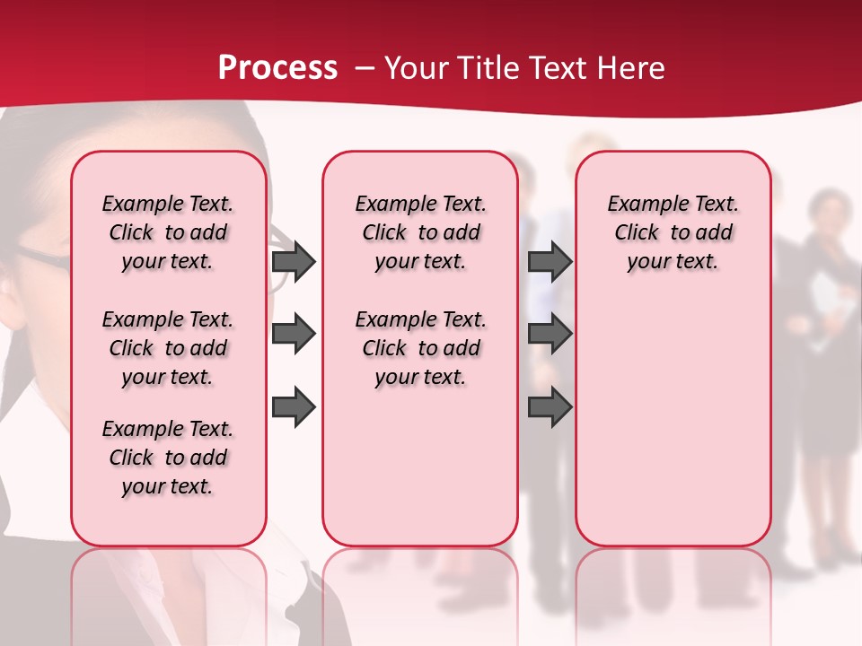 Businesswoman Business Team PowerPoint Template