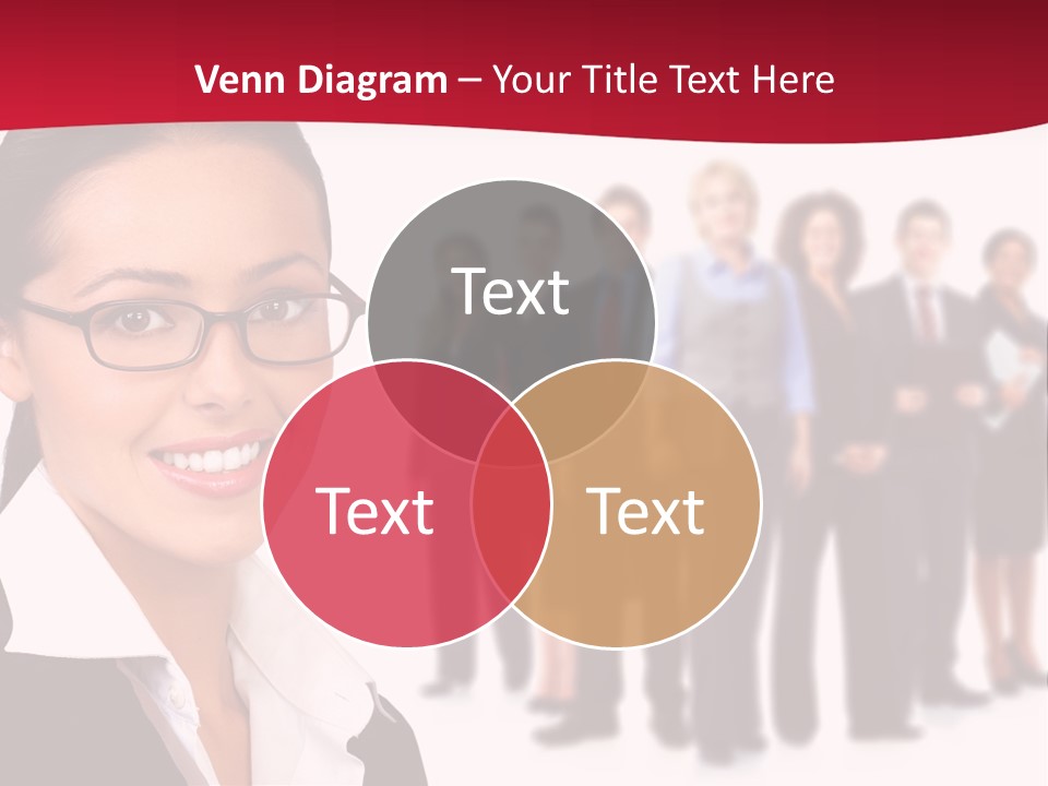 Businesswoman Business Team PowerPoint Template