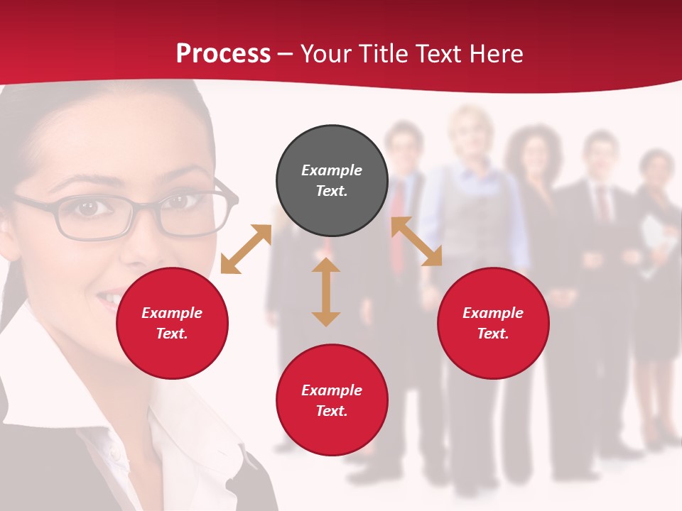 Businesswoman Business Team PowerPoint Template