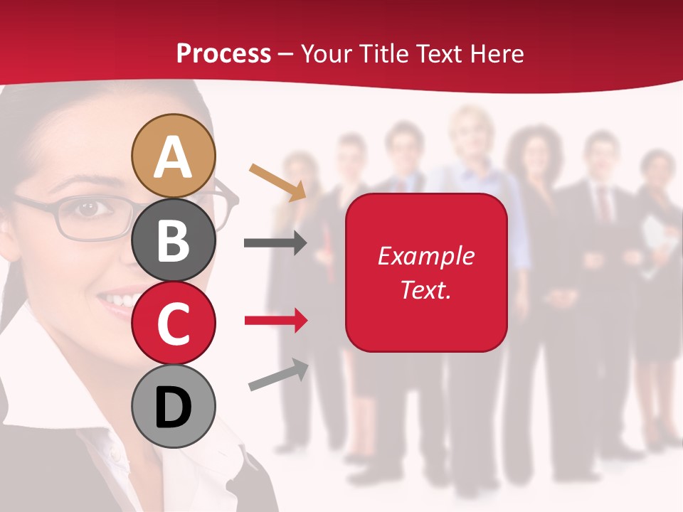 Businesswoman Business Team PowerPoint Template