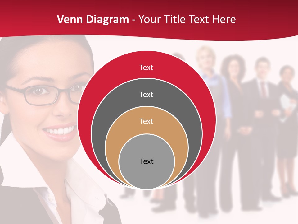 Businesswoman Business Team PowerPoint Template