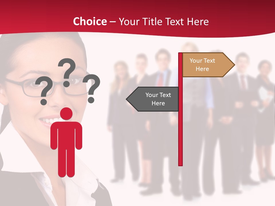 Businesswoman Business Team PowerPoint Template