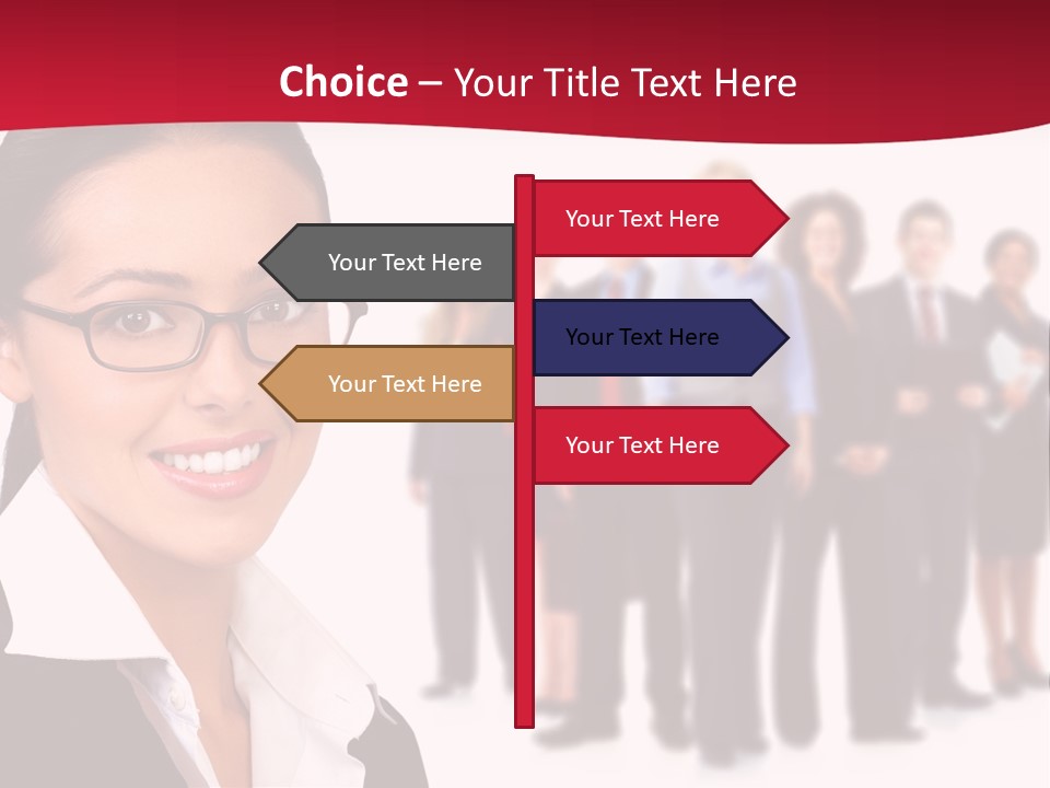 Businesswoman Business Team PowerPoint Template