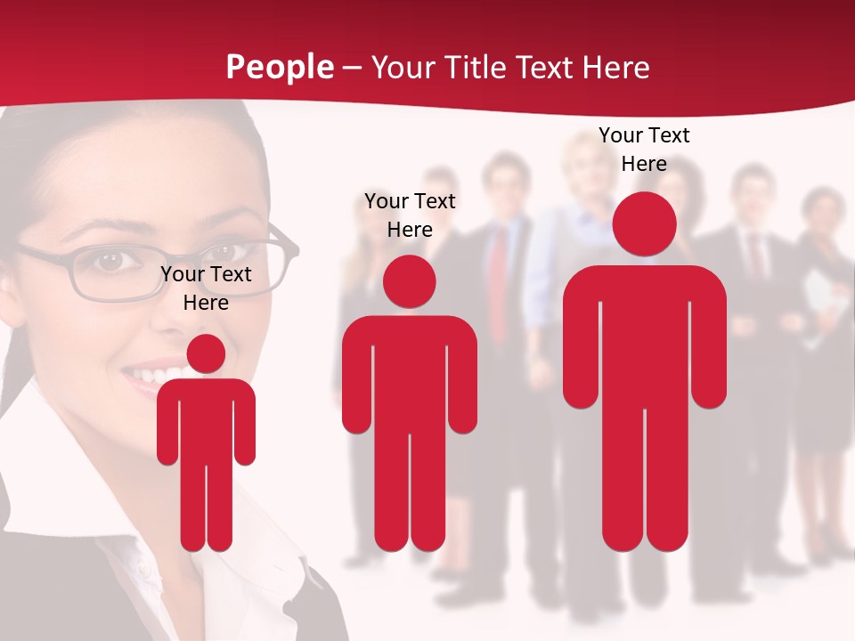 Businesswoman Business Team PowerPoint Template