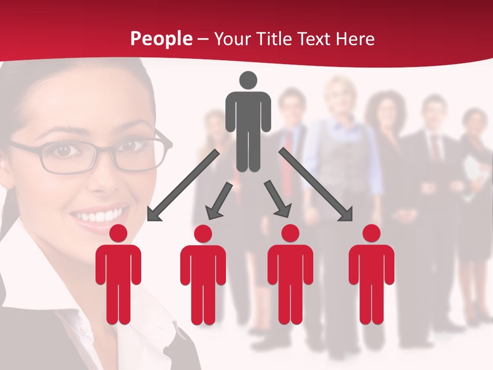 Businesswoman Business Team PowerPoint Template