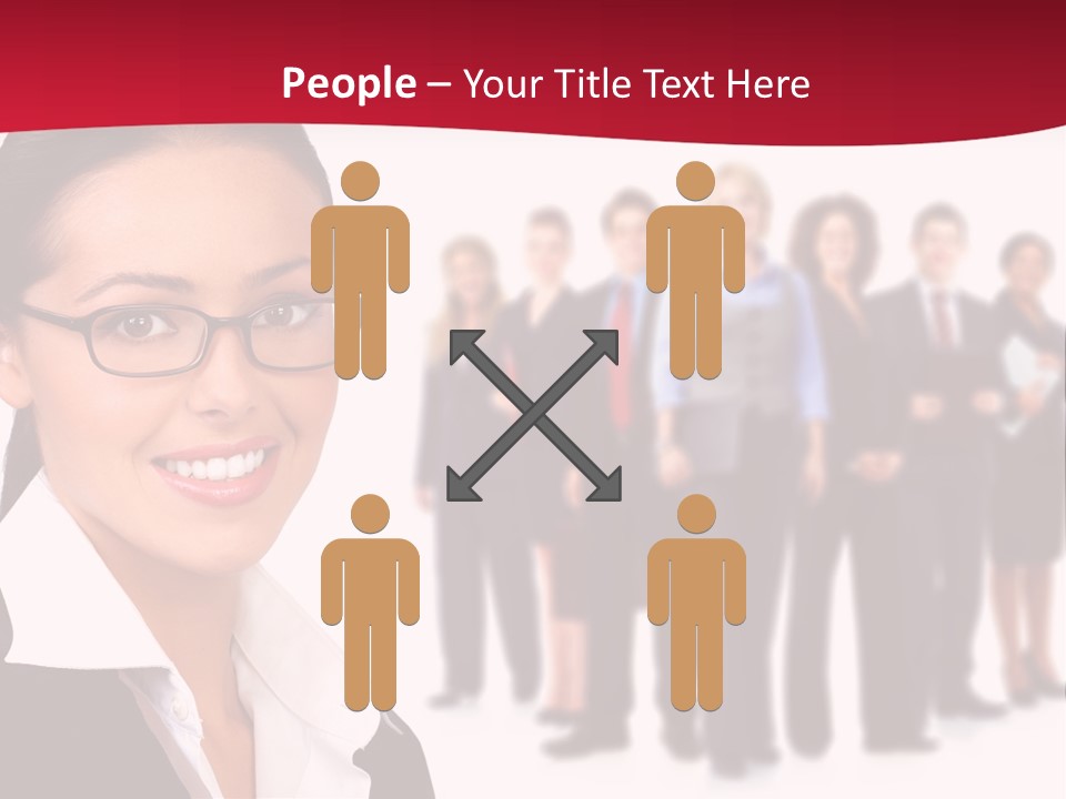 Businesswoman Business Team PowerPoint Template